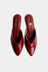Red Not So Pointed Toe Classic Heels for Broad Feet