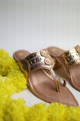 Golden Kolhapuri with Golden Thread