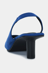 Indigo Square Toe Round Heels