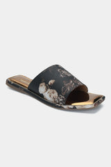 Floral Metallic Flats