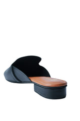 Black soft leather loafers